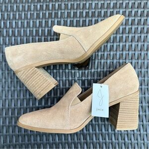 Joie Tan Block Heel Loafers